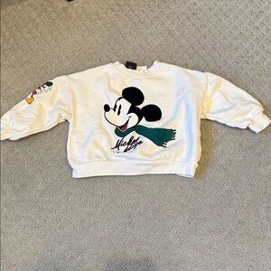 Zara Cream Mickey Mouse Sweatshirt 0216